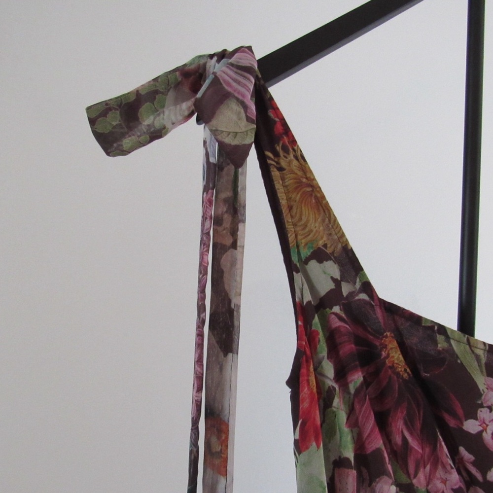 Floral Tie-Shoulder Dress